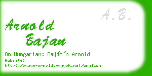 arnold bajan business card